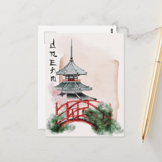 Het ontwerp uit de Okinawa-reeks 10 Briefkaart (Voorkant / Achterkant in situ)