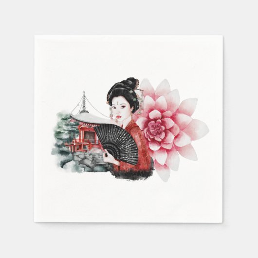 Het ontwerp uit de Okinawa-reeks 36 Servet (Voorkant)