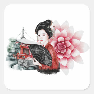 Het ontwerp uit de Okinawa-reeks 36 Vierkante Sticker