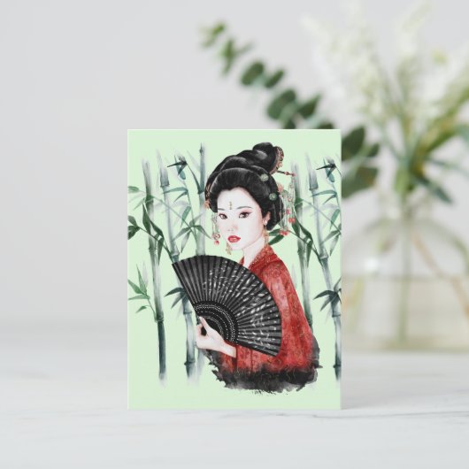 Het ontwerp uit de Okinawa-reeks 40 Briefkaart (Staand voorkant)