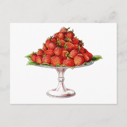 Het ontwerp van de aardbei opnieuw instellen briefkaart (Voorkant)