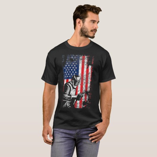 Het ontwerp van de Amerikaanse Flaglassenouderdag T-shirt (Voorkant volledig)