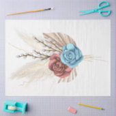 Het ontwerp van de Boho Bouquet reeks 9 Tissuepapier (Craft)