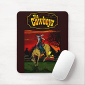 Het ontwerp van de "Cowboys" Mousepad. Muismat (Met muis)