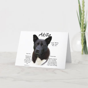 Het Ontwerp van de Geschiedenis van Akita (blk) Feestdagen Kaart