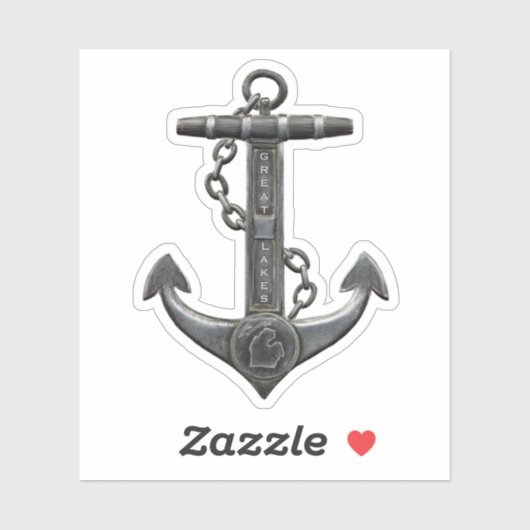 Het ontwerp van de Grote Meren, het nautische anke Sticker (Vel)