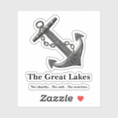 Het ontwerp van de Grote Meren, het nautische anke Sticker (Vel)