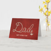 Het ontwerp van de helling met anker Vaderdag Kaart (Gele Bloem)