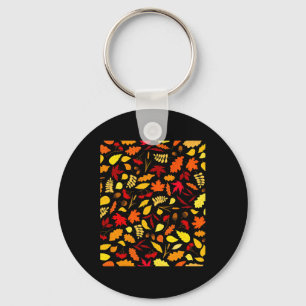 Het ontwerp van de Herfst van het herfstpatroon va Sleutelhanger