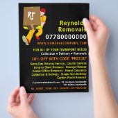 Het ontwerp van de verwijderingsdoos van het Man, Flyer (Hand)