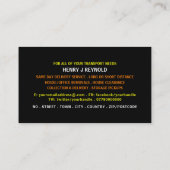 Het ontwerp van de verwijderingsdoos van het Man, Visitekaartje (Achterkant)