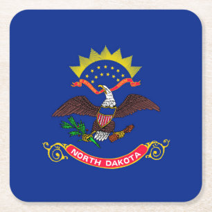 Het Ontwerp van de Vlag Staat van de Noord- van Vierkante Kartonnen Onderzetter