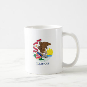 Het Ontwerp van de Vlag van de Staat van Illinois Koffiemok