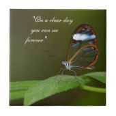 Het Ontwerp van de Vlinder van Glasswing "op van Tegeltje (Voorkant)