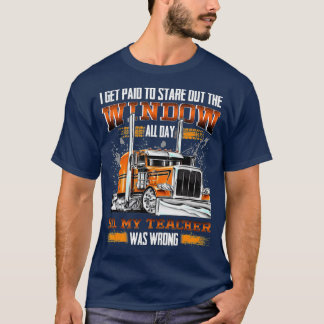 Het ontwerp van de vrachtwagenchauffeur is verlief t-shirt