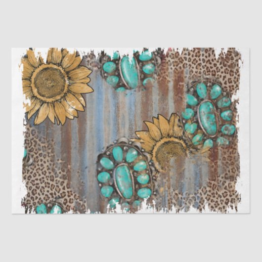 Het ontwerp van de Westerne reeks 15 Tissuepapier (Voorkant)