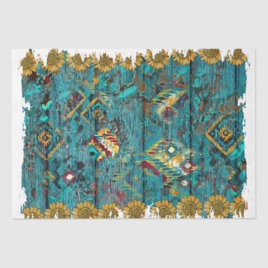 Het ontwerp van de Westerne reeks 27 Tissuepapier (Voorkant)