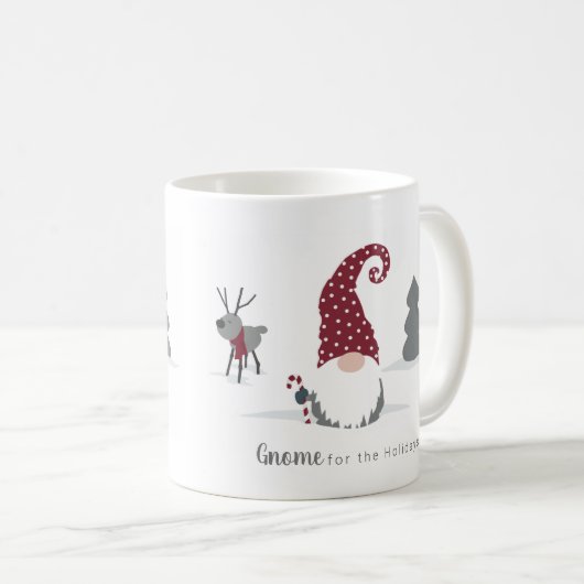 Het ontwerp van Gnome en rendier Scandinavian Tomt Koffiemok (Voorkant rechts)