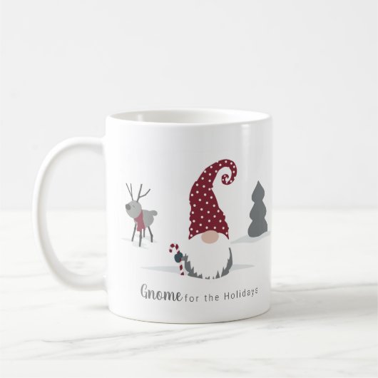 Het ontwerp van Gnome en rendier Scandinavian Tomt Koffiemok (Links)