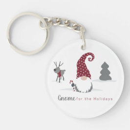 Het ontwerp van Gnome en rendier Scandinavian Tomt Sleutelhanger