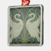 Het ontwerp van het behang 'Swan, Rush and Iris' Metalen Ornament (Links)