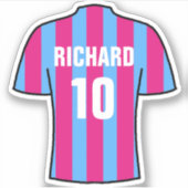 Het ontwerp van het shirt van het football in Clar Sticker (Voorkant)