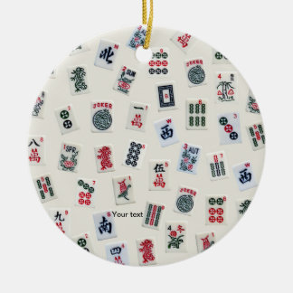 Het ontwerp van Mah Jongg-tegels personaliseren Keramisch Ornament