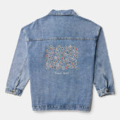 Het ontwerp van MahJongg-tegels personaliseren Denim Jacket (Achterkant)