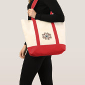 het ontwerp van yang swirl op de canvas tas met ri (Voorkant (product))