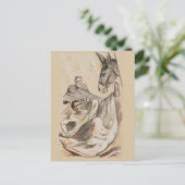 Het onwelkome leven van de bezoeker briefkaart (Staand voorkant)