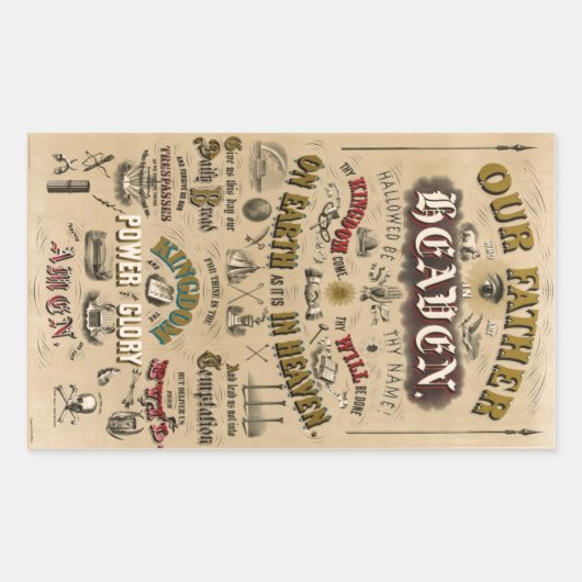 Het Onze Vader  aangepaste Sticker (Voorkant)