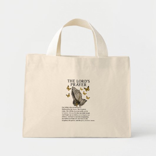Het Onze Vader gebed Mini Tote Bag (Voorkant)