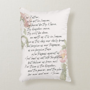 Het Onzevaders Gebed Zachte Pastel Bloemen Accent Kussen
