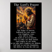 Het Onzevadersgebed Gethsemane Devotie Gebed Kunst Poster (Voorkant)