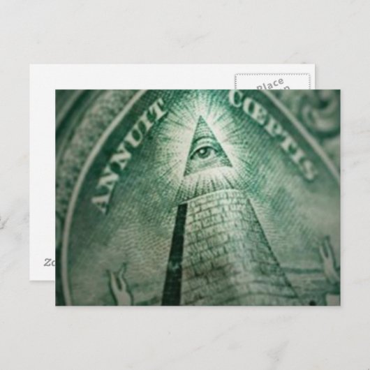 Het oog Illuminati Briefkaart (Voorkant / Achterkant)