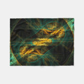 Het oog van de Abstracte kunst van de Oerwoud Fleece Deken (Voorkant (Horizontaal))