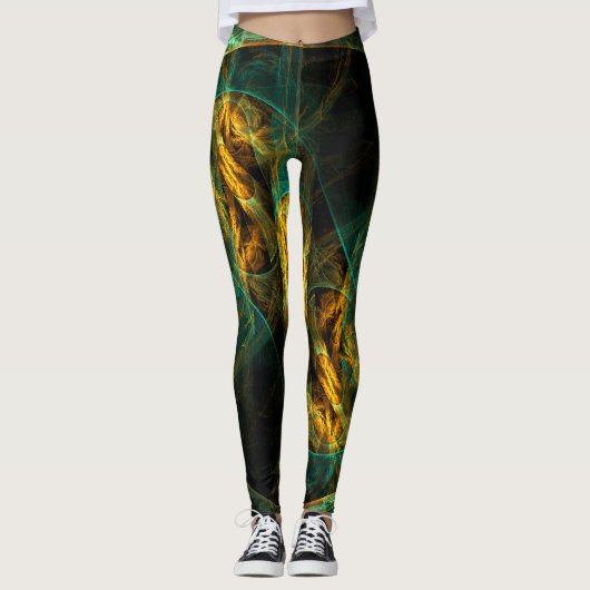 Het oog van de Abstracte kunst van de Oerwoud Leggings (Voorkant)