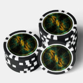 Het oog van de Abstracte kunst van de Oerwoud Poker Chips (Opstapeling)