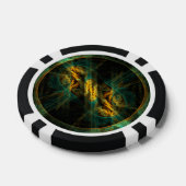 Het oog van de Abstracte kunst van de Oerwoud Poker Chips (Enkel)