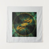 Het oog van de Abstracte kunst van de Oerwoud Wandkleed (Voorkant (horizontaal))