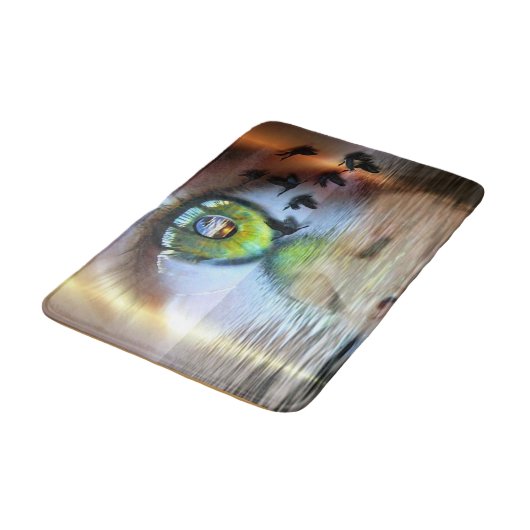Het oog van de houder badmat (Gekanteld)