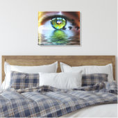 Het oog van de houder canvas afdruk (Insitu (Slaapkamer))