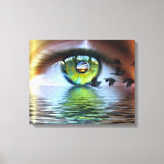 Het oog van de houder canvas afdruk (Voorkant)