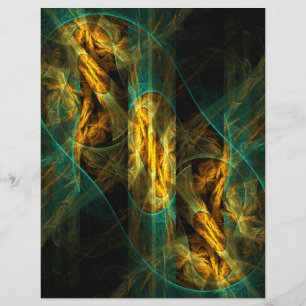 Het oog van de Oerwoud Abstracte Kunstbrochure Flyer