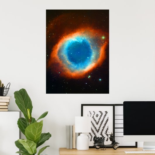 Het oog van God - Helix Nebula Astronomie Afbeeldi Poster (Thuiskantoor)
