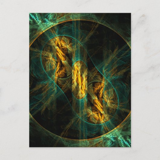 Het oog van het Oerwoud Abstract Art Briefkaart (Voorkant)