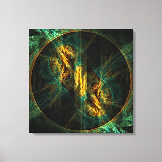 Het oog van het Oerwoud Abstract Kunstschilderdoek Canvas Afdruk (Voorkant)