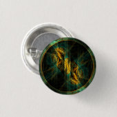 Het oog van het Oerwoud Abstracte Art Button (rond (Voorkant /achterkant)