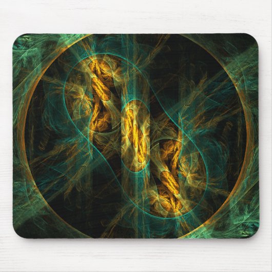 Het oog van het Oerwoud Abstracte Art Mousepad Muismat (Voorkant)