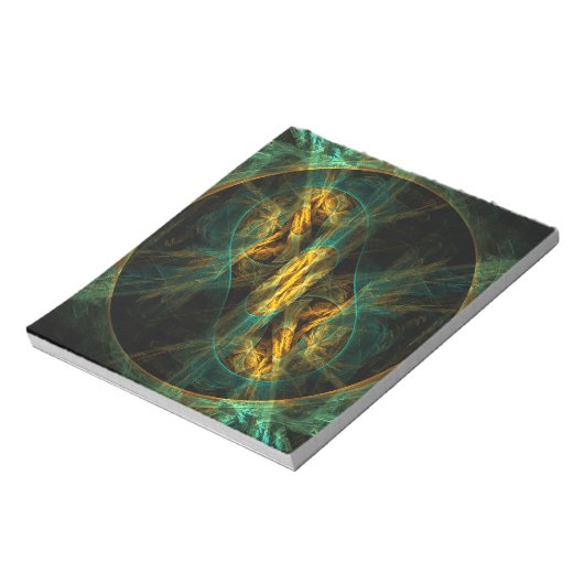 Het oog van het Oerwoud Abstracte Kunstblocnote Notitieblok (Gedraaid)